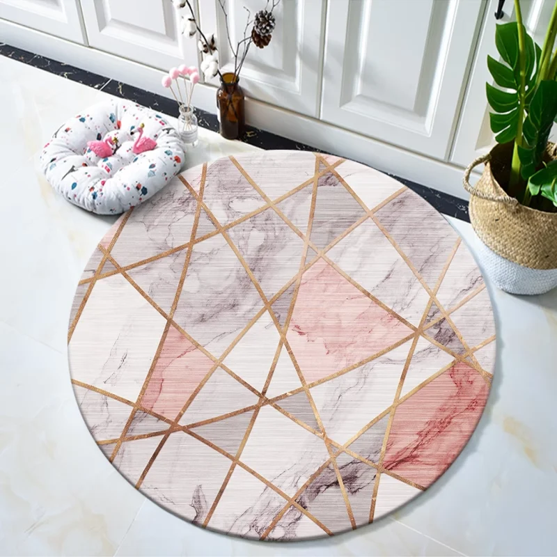 Home Lines Textiles - ~O~Light Luxury Round Floor Mat for
