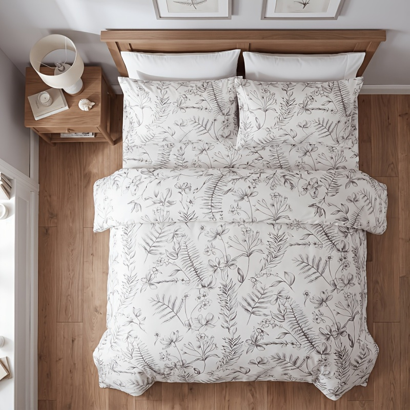 Home Lines Textiles - Vintage Sketch Grey Line Art Botanical