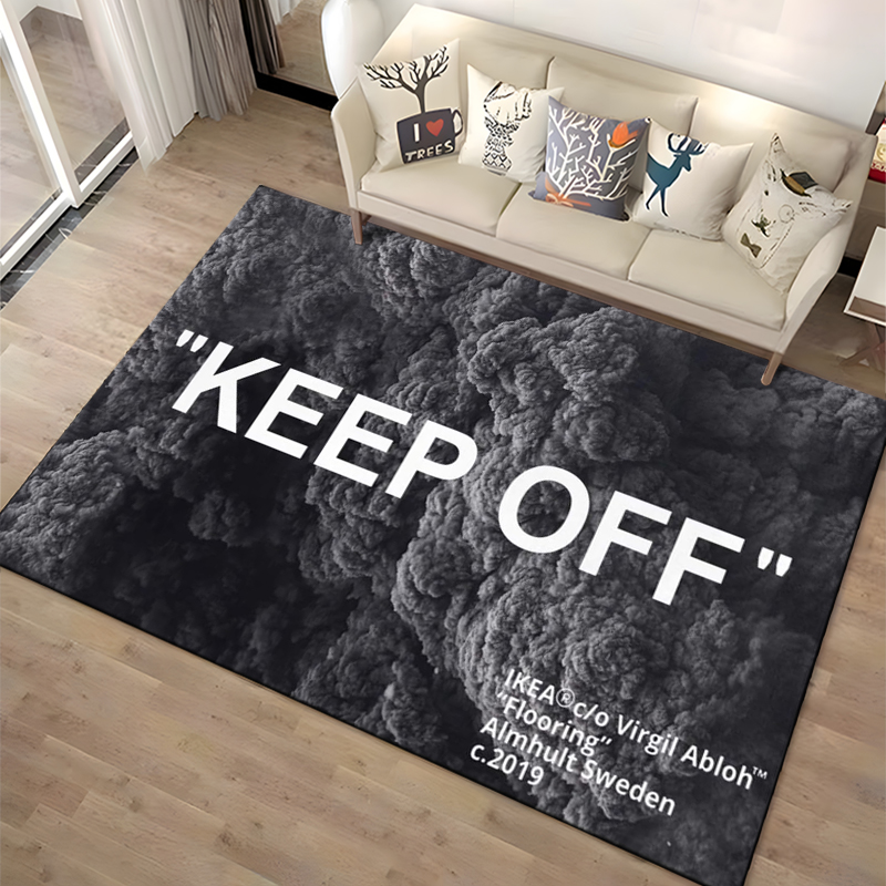 Keep Off Area Rugs 3D Printed  - Home Textiles Plaid ulasan dan harga