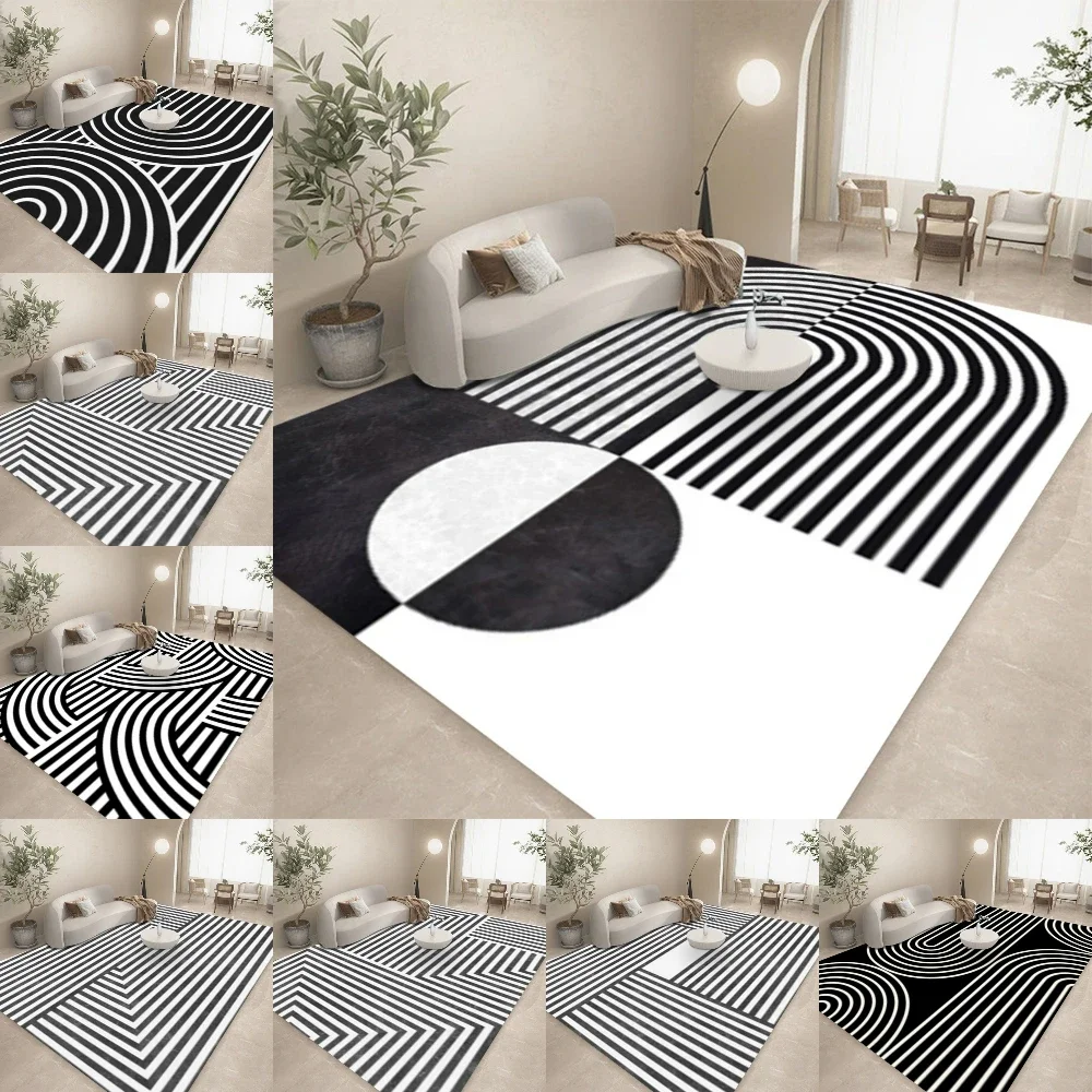 HD-Black White Geometric Line  - Home Lines Textiles ulasan dan harga