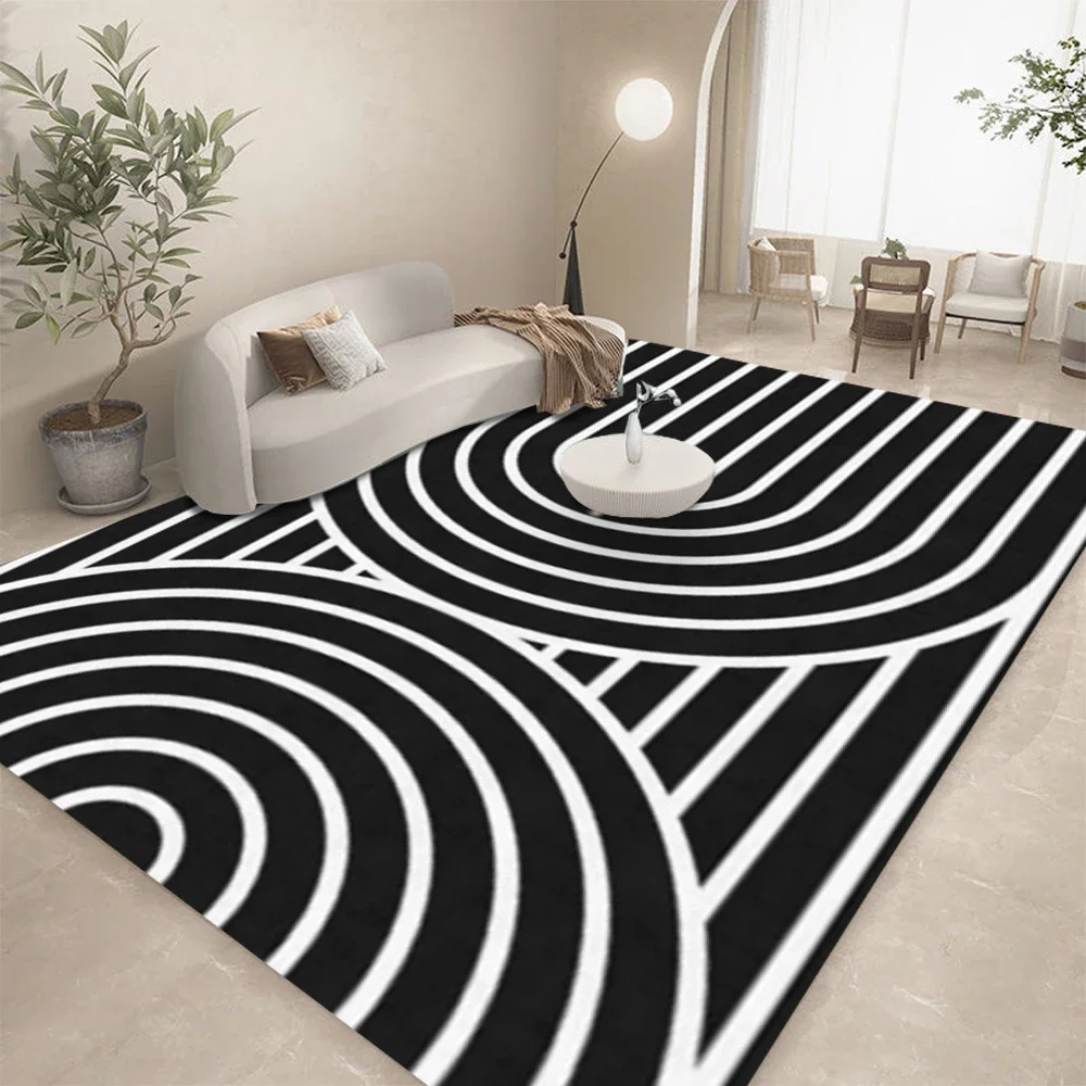HD-Black White Geometric Line  - Home Lines Textiles ulasan dan harga