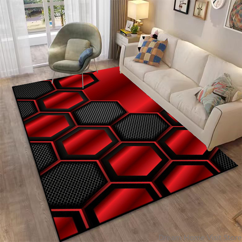 3D Abstract Mirror Geometric I - Home Textiles Plaid ulasan dan harga