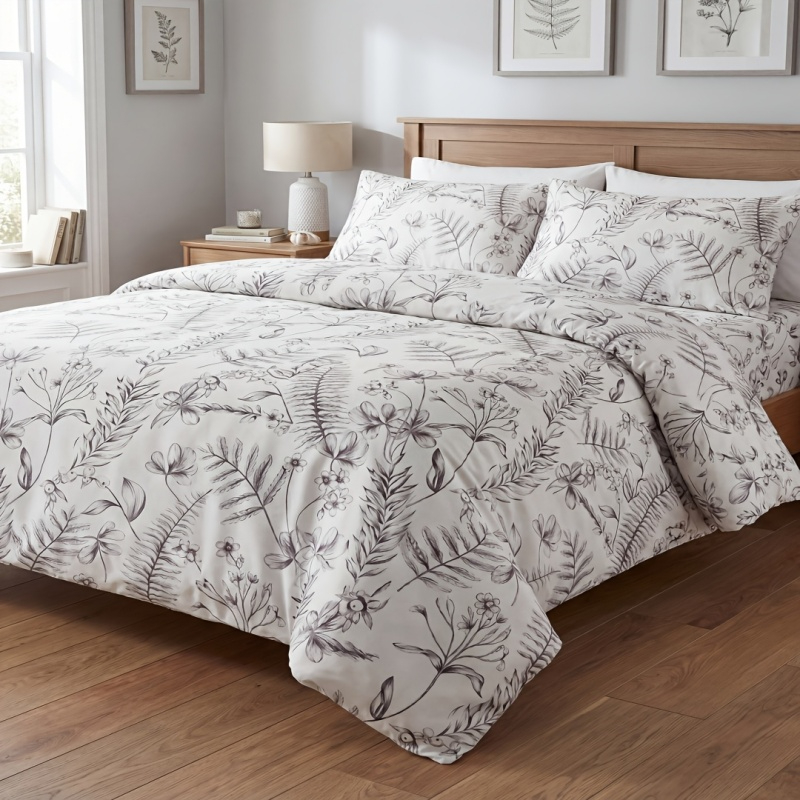 Vintage Sketch Grey Line Art B - Home Lines Textiles ulasan dan harga