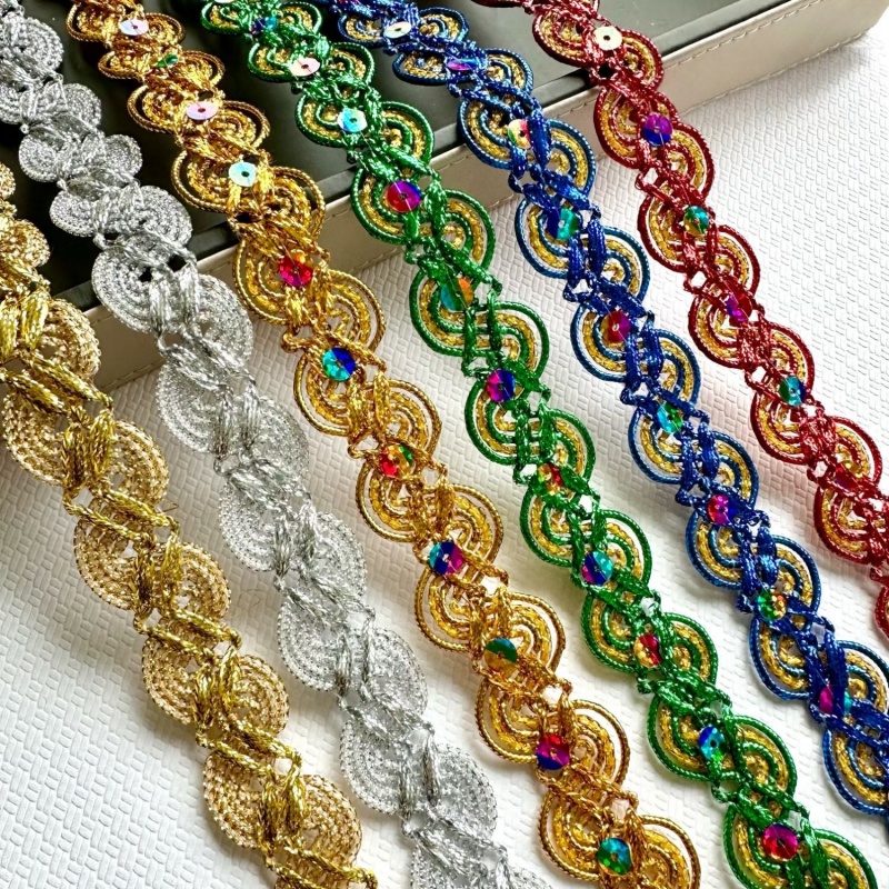 20 Yards Lace Trim 23mm S Shap - Home Lines Textiles ulasan dan harga