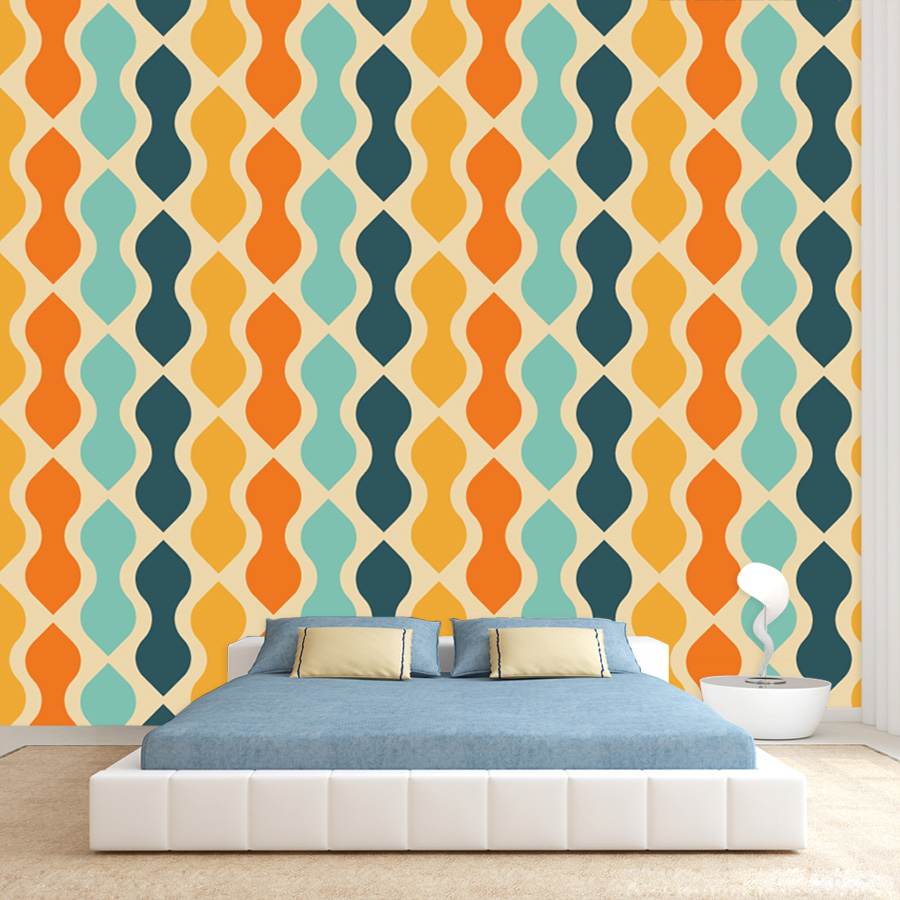 15+ Retro Geometry Rainbow Lin - Home Lines Textiles ulasan dan harga